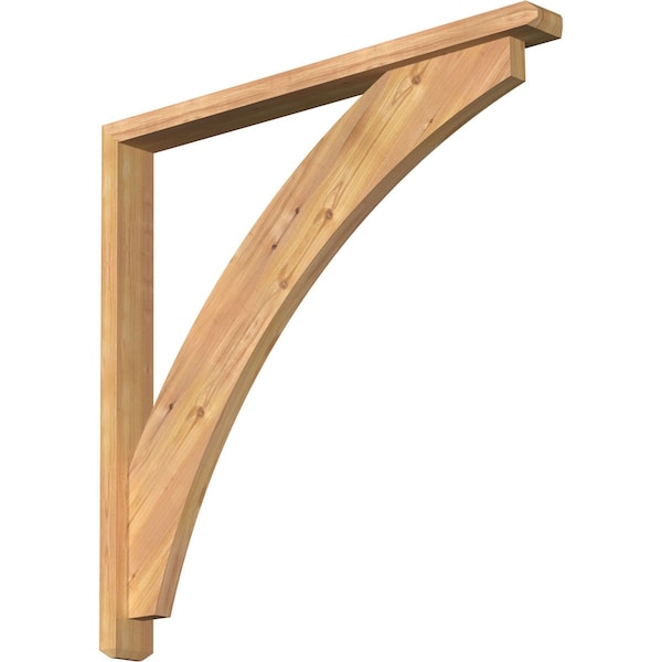 Ekena Millwork Thorton Craftsman Smooth Bracket w/ Offset Brace, Western Red Cedar, 3 1/2"W x 36"D x 36"H BKT0402X36X36THR04SWR - main